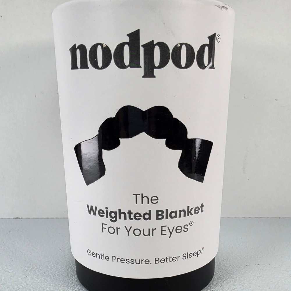 Nodpod Weighted Sleep Mask Onyx Black Pima Cotton Velvet Eye Mask 9oz New